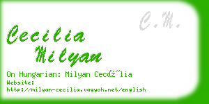 cecilia milyan business card